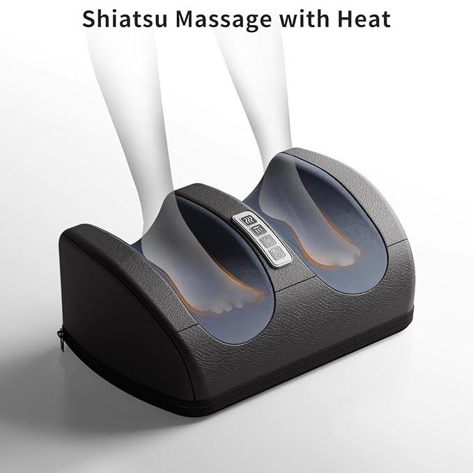 Foot Massager Machine with Heat, Shiatsu Deep Kneading, Delivers Relief for Tired Muscles and Plantar Fasciitis, Christmas Gift