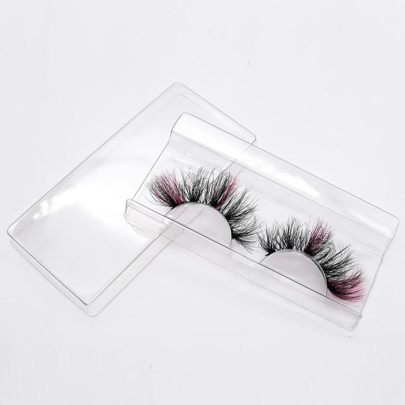 Colored Fluffy False Eyelashes, 1 Pair Soft Faux Strip Lashes, Wispy Eye Lashes for Eyelash Extensions, Women's Eye Makeup Accessories for Party