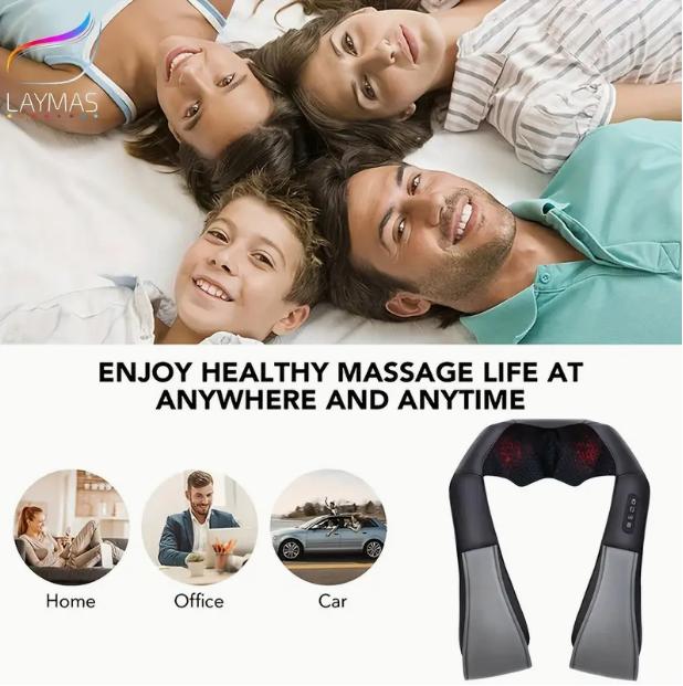 Special Events Back And Neck Massager With 3 Levels Adjustable Heating, 8 Nodes Deep Kneading Massage For Neck, Back, Shoulder, Use At Home, Car