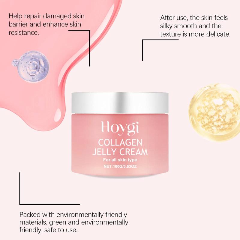 Collagen Jelly Cream & Firming Essence Cream, Combination Moisturizing Skin Care Kit, Hydrating Skin Care Kit for All Skin Types, Christmas Gift