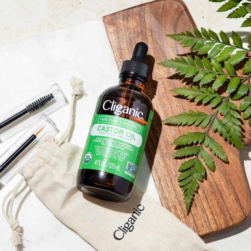 Organic Castor Oil for Hydrating and Moisturizing Haircare with Eyelash & Brow Kit