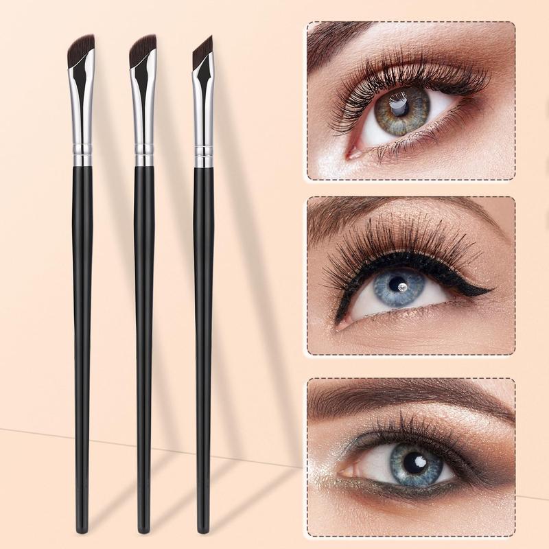 5-Piece Set Eyeliner Brushes for Precision Makeup Application - Fine Angled & Ultra Thin Slanted Flat Angle for Professional Beauty Cosmetic Tool