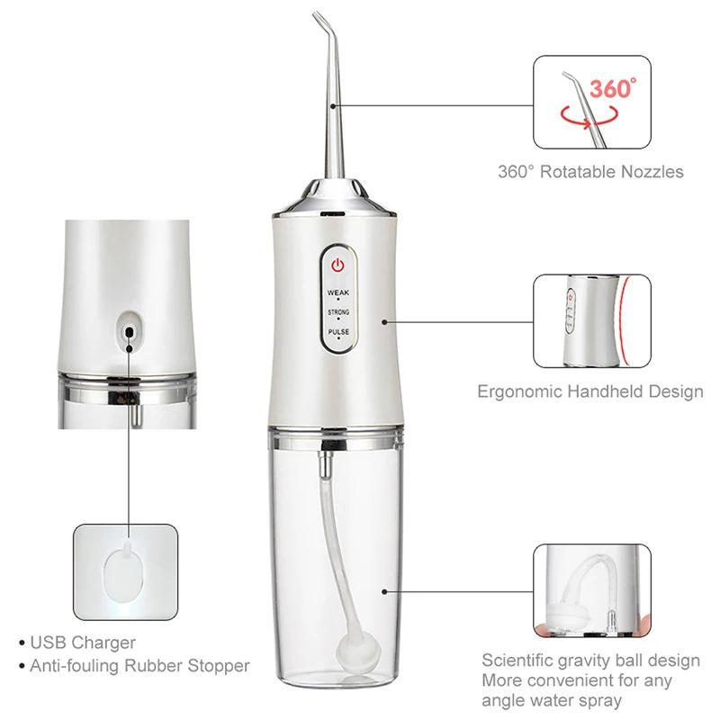 Oral Flosser Portable Plaque Remover, Powerful Oral Rinsing Function, Waterproof Cleaning Tool  christmas 2024 ornament