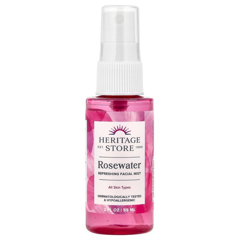 Heritage Store Rosewater, Refreshing Facial Mist, 2 fl oz (59 ml)