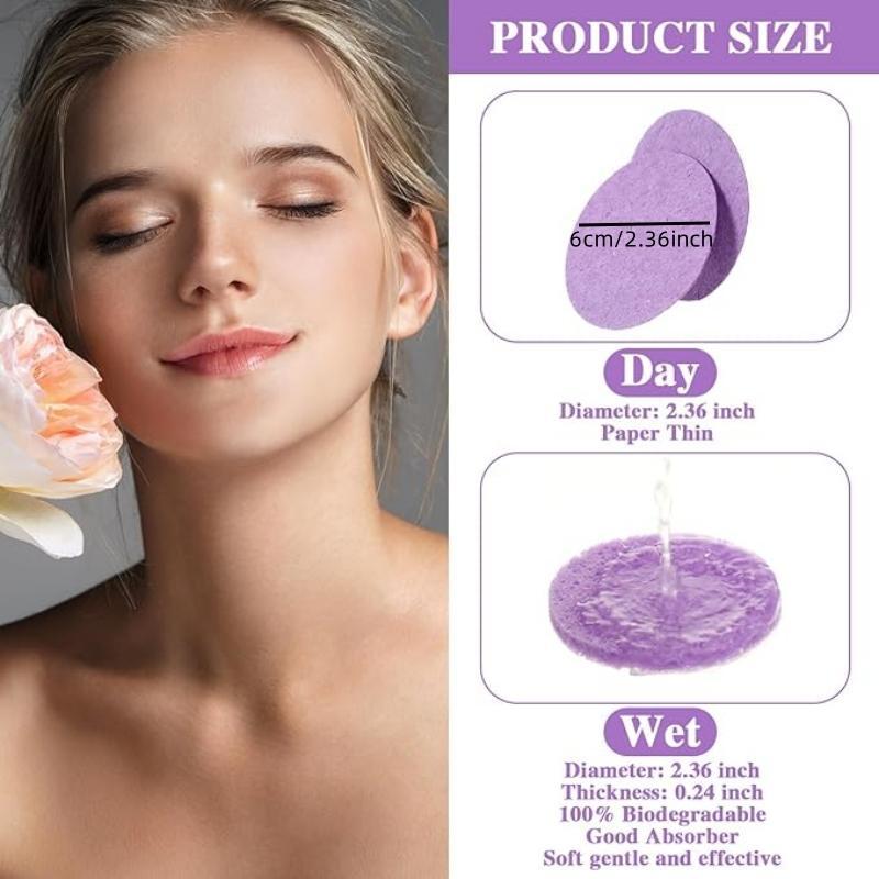 20pcs Disposable Oval Shaped Facial Cleansing Puff, Portable Travel Face Washing Sponge, Facial Skin Care Tool for Daily Use