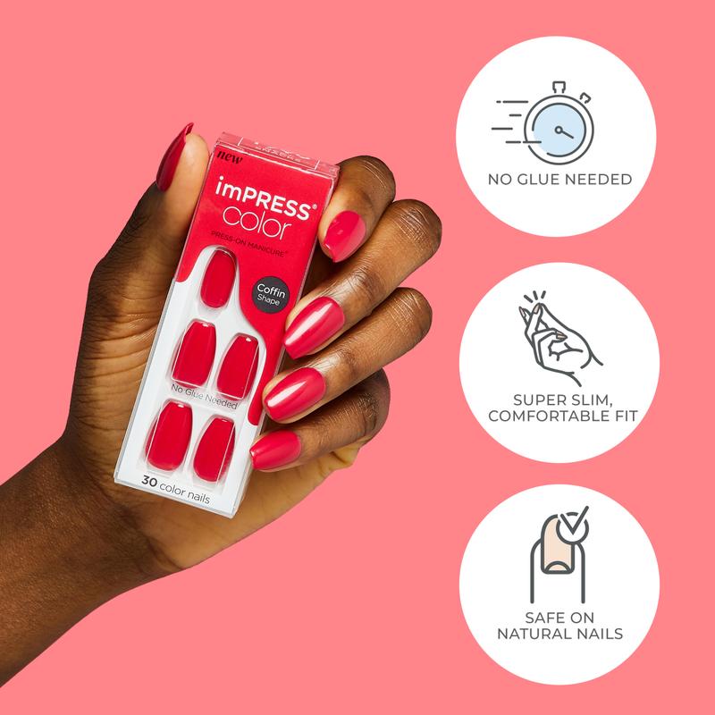 imPRESS Color Press On Manicure - Brushed pale