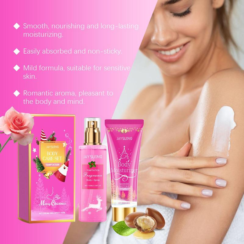 Body Care Set, 2 Counts box Body Lotion & Spray, Deep Skin Care, Moisturizing Body Care Product for Women & Men