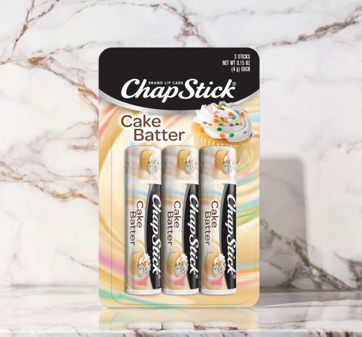 ChapStick Cake Batter Limited Edition Flavored Lip Balm Tubes - 0.15 Oz (Pack of 3)