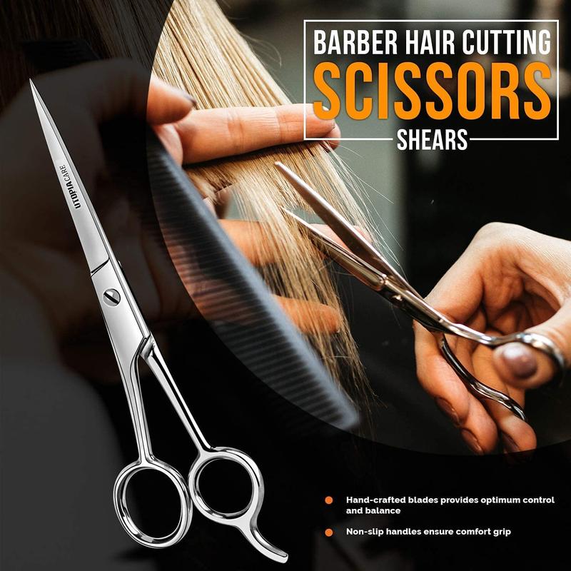 Utopia Care Hair Cutting and Hairdressing Scissors 6.5 Inch, Premium Stainless Steel Shears with Smooth Razor & Sharp Edge Blades, for Salons, Men & Women, Kids, Adults, & Pets - Silver Utopia Care