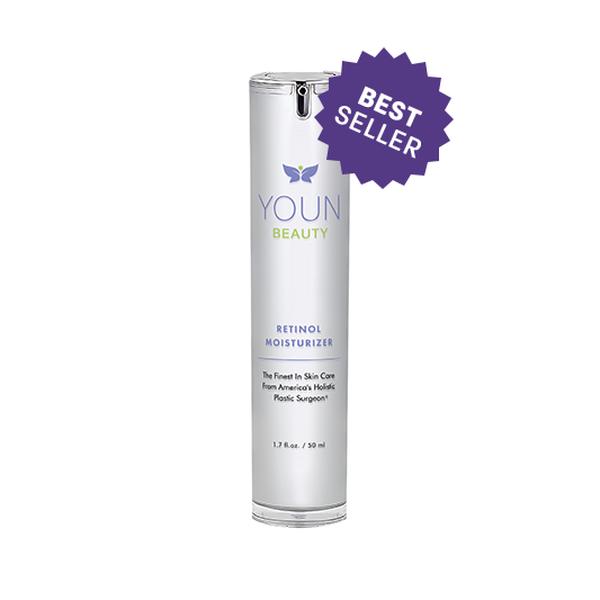 YOUN Beauty Retinol Moisturizer - Skin Cream from Dr. Anthony Youn with 2.5% Retinol Made with Natural and Organic Ingredients. 1.7 oz.