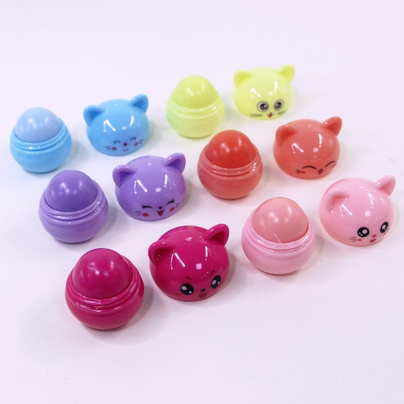 12 pieces a box, winter new cat design lip balm, moisturizing lip balm, moisturizing moisturizing products, suitable for various occasions lip makeup