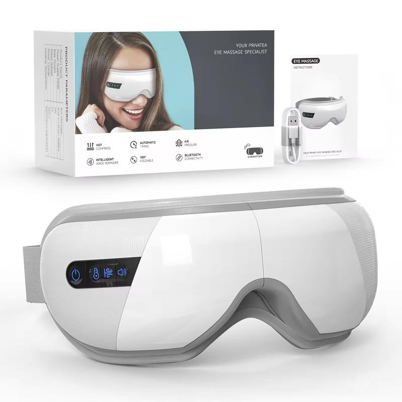 Eye Massager with Heat, Gifts for Mom Dad, Heated Eye Mask with Bluetooth Music, Face Massager, Eye Care Device, Smart Eye Mask for Relax Eye, Reduce Eye Strain