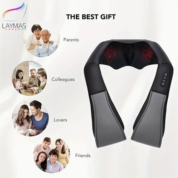 Special Events Back And Neck Massager With 3 Levels Adjustable Heating, 8 Nodes Deep Kneading Massage For Neck, Back, Shoulder, Use At Home, Car