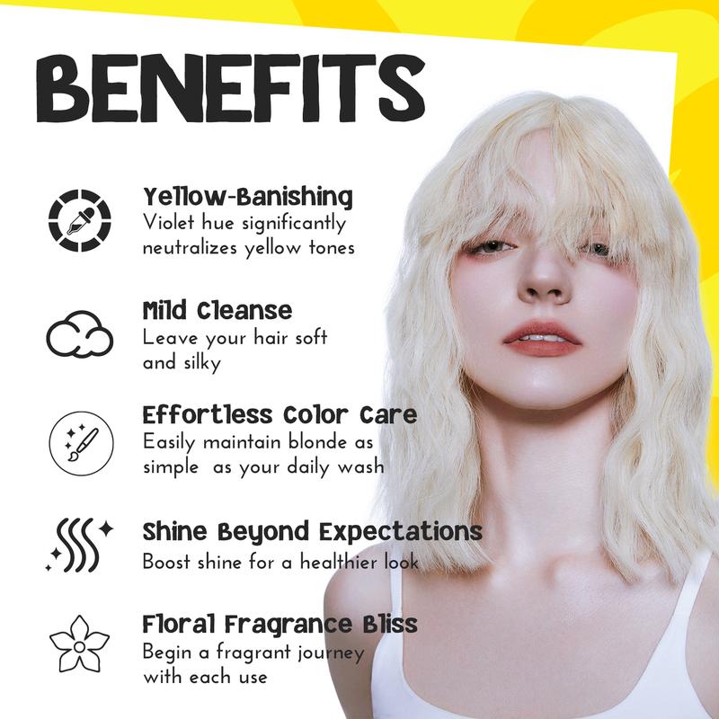 Bye Bye Yellow Shampoo By Colorlomo For Platinum Silver Shades