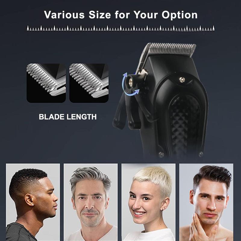 Professional Hair Clipper Set, 1 Box Rechargeable Hair Trimmer & Accessories, Hair Trimmer for Men, Great for Stylists Barbershop Salon Home Use, Winter & New Year Gift