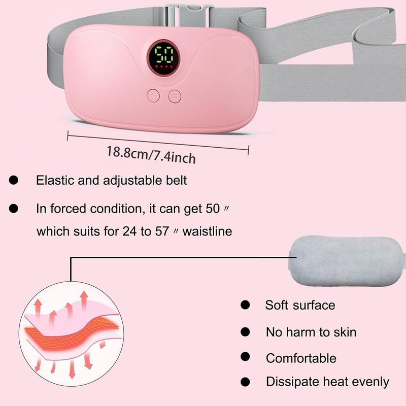 Electric Heated Waist Massager, Rechargeable Vibration Waist Belt, Women's Personal Care Appliances for Home & Travel, Best Gift for Mom, Girlfriend