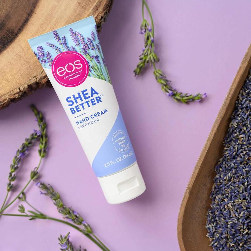 Eos Shea Better Hand Cream- Lavender, 24-Hour Hydration, Lasts through Hand-Washing, Skin Care Lotion with Shea Butter, 2.5 Fl Oz eos