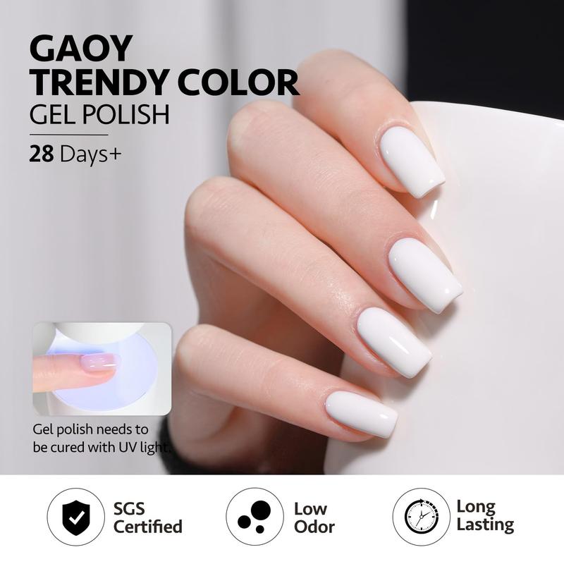 GAOY 23 Pcs Gel Nail Polish Kit, Red Blue Green Jelly Colors All Seasons Gel Nail Polish Set with Glossy & Matte Top Coat and Base Coat for Nail Art Home DIY Gel Nail Kit