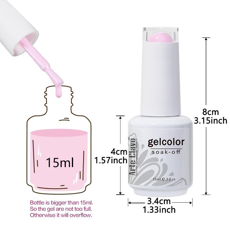 Summer Translucent Jelly Color Gel Nail Polish Set, Professional UV LED Dry Nail Art Gel, Nail Art Gift for Women & Girls