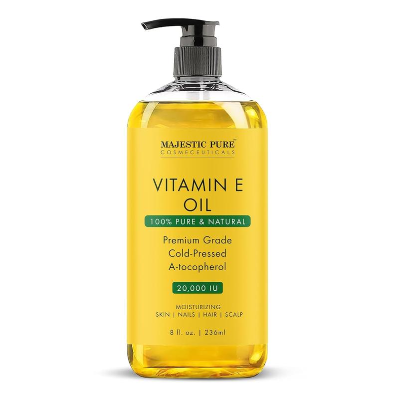 Vitamin E Oil - 100% Pure & Natural, 20,000 IU | Premium Grade, Cold-Pressed and Tocopherol to Repair Dry, Damaged Skin| Moisturizing Skin, Hair and Scalp 8Fl Oz Body Care Cream Long Lasting Comfort Long Lasting Comfort Moisture Moisturize