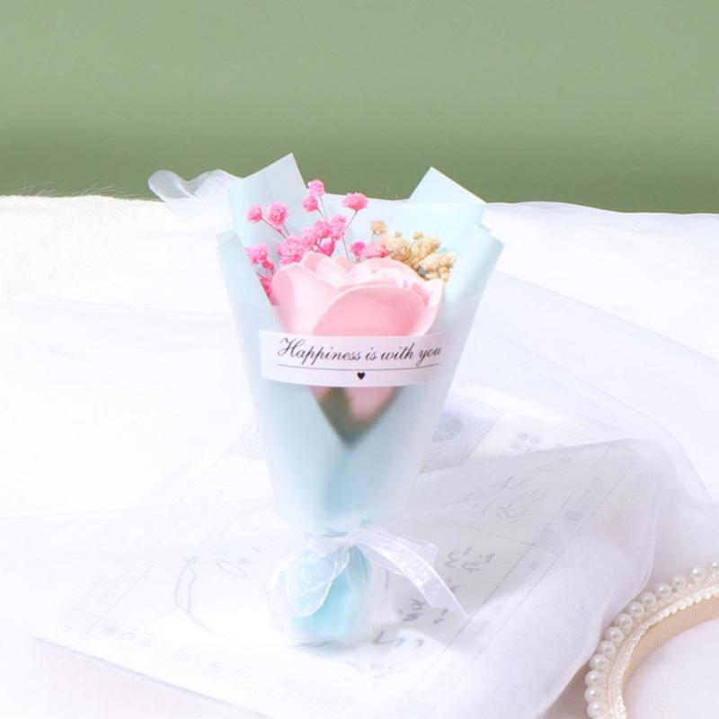 Mini Handmade Soap Flower Bouquet, 1 Count Artificial Flower Bouquet, Suitable for Party Favors, Family Gifts, Friends Gifts, Mother's Gifts