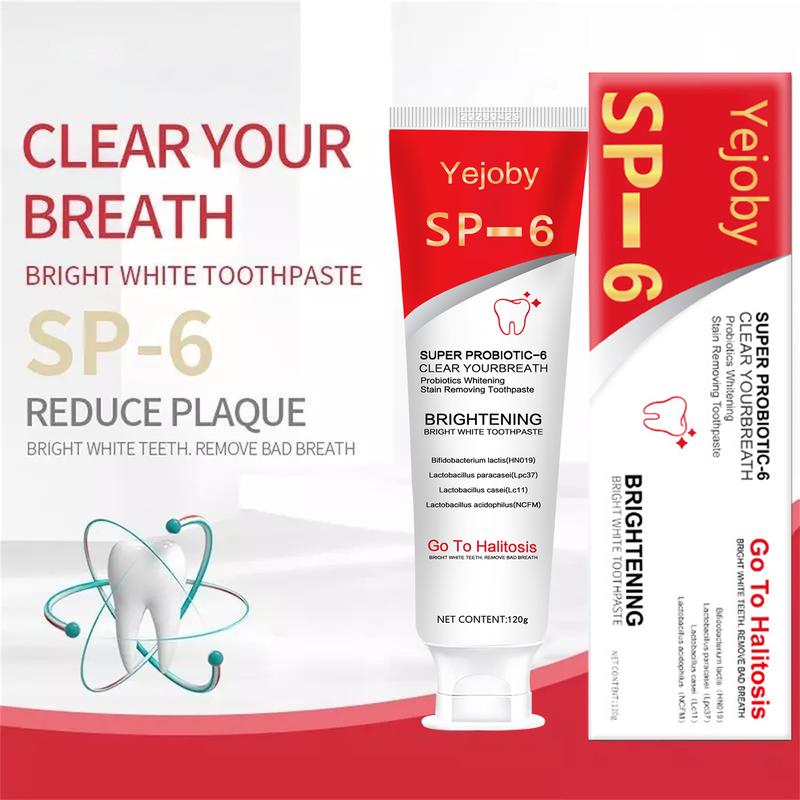 [90% People Choose] Sp-6 Ultra Whitening Toothpaste,Probiotics Bright White Toothpaste,Sp 6 Toothpaste,Ultra Whitening Toothpaste Sp-6,Sp-6 Probiotics Whitening Toothpaste,Fresh Breath