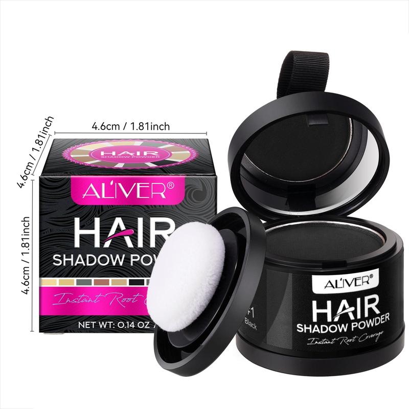 Natural Look Hairline Powder with Mirror & Sponge, Waterproof & Sweatproof Hairline Root Shadow Powder, Hair Styling Product for Men & Women, Christmas Gift