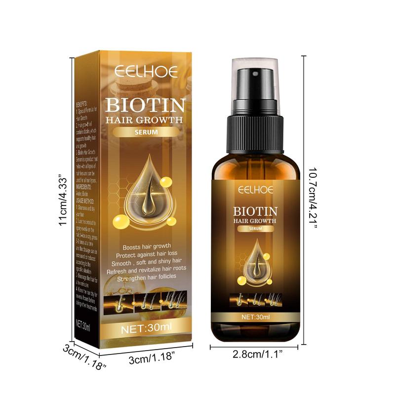 30ml Biotin Hair Care Serum, 1 Count Plant Extract Moisturizing Hair Essential Oil, Comfort Scalp & Hydrate Dry Hair, Haircare Product