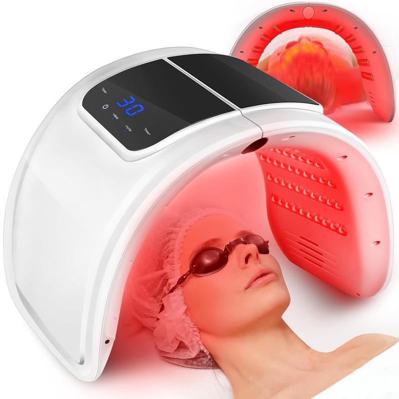 LED red light face mask, 7 in 1 beauty device for home skin care, facial mask SPA equipment, facial skin care tools