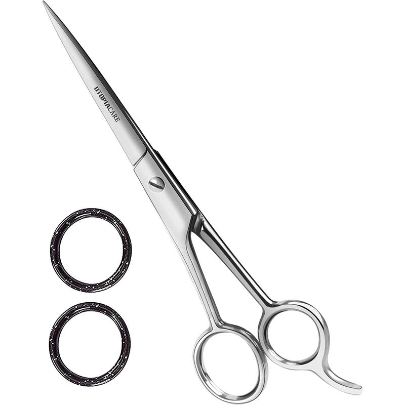 Utopia Care Hair Cutting and Hairdressing Scissors 6.5 Inch, Premium Stainless Steel Shears with Smooth Razor & Sharp Edge Blades, for Salons, Men & Women, Kids, Adults, & Pets - Silver Utopia Care