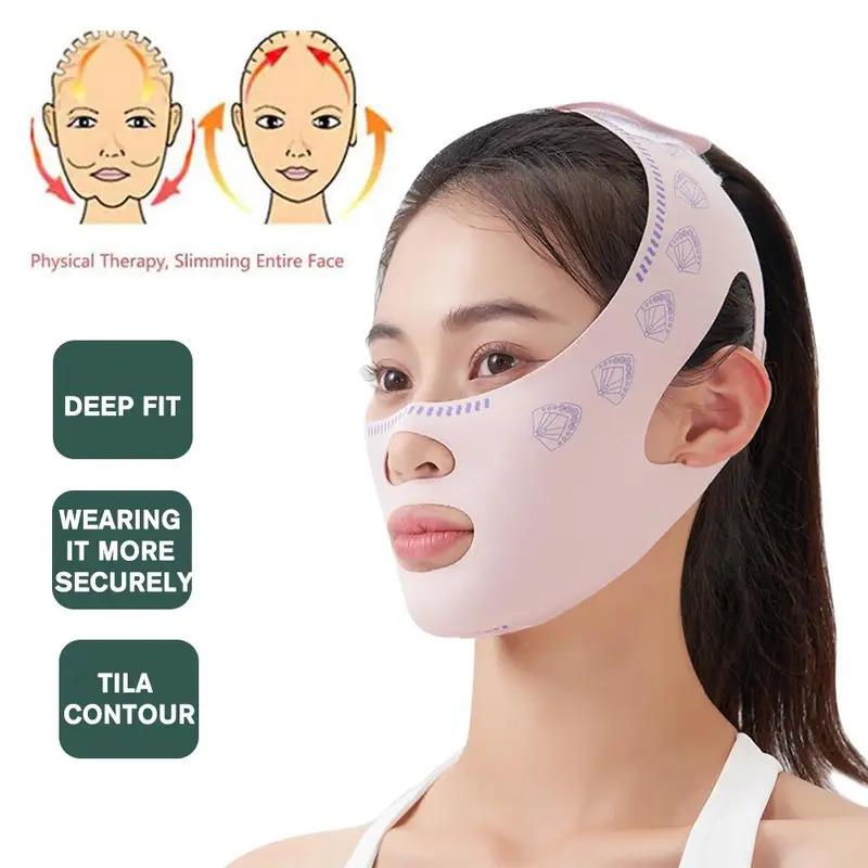 Reusable Facial Slimming Bandage V Face Lifting Firming Mask Shaper Anti-wrinkle Sleep Mask Facial Massage Belt Beauty Tool