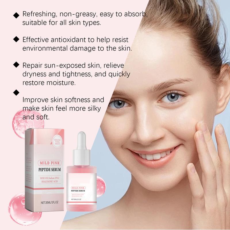 &Hoygi Rose Pink Peptide Serum - Vegan, The Viral Skin Boosting Pink Glow Serum for Skin Repair and Comfort Skincare