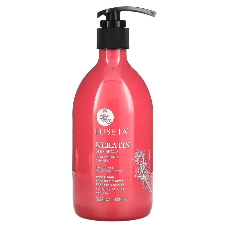 Luseta Beauty Keratin Shampoo, For Damaged & Dry Hair, 16.9 fl oz (500 ml)