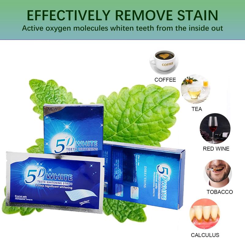 Teeth Whitening Strips – 28 Effective Strips for Reduced Sensitivity, Removes Coffee, Wine, 14 Treatments