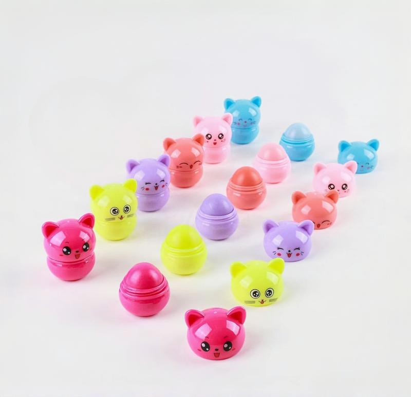 12 pieces a box, winter new cat design lip balm, moisturizing lip balm, moisturizing moisturizing products, suitable for various occasions lip makeup