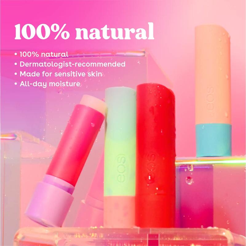 Eos 100% Natural Lip Balm- Watermelon Frosé, Dermatologist Recommended for Sensitive Skin, All-Day Moisture Lip Care, 0.14 Oz eos