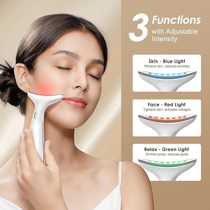  Neck&Eyes Massager, Facial Eyes and Neck Massage Tool, Suitable for Facial, Neck, and Leg Massage