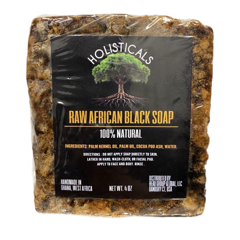 100% AUTHENTIC 4 OZ AFRICAN BLACK SOAP BAR | ALL SKIN TYPES | GENTLE EXFOLIATION | HYPERPIGMENTATION  | ACNE | FRAGRANCE-FREE | BROWNIE BAR SOAP Cleansing