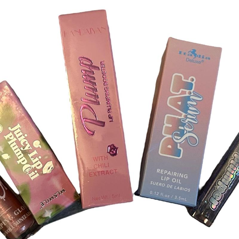 Flirty Findz Lip PIumping and Volumizing Lip Kit, 5 Items, All Lip Care Products Are Clear or Sheer With A Light Tint , Some Moisturize and Nourish and Others Plump