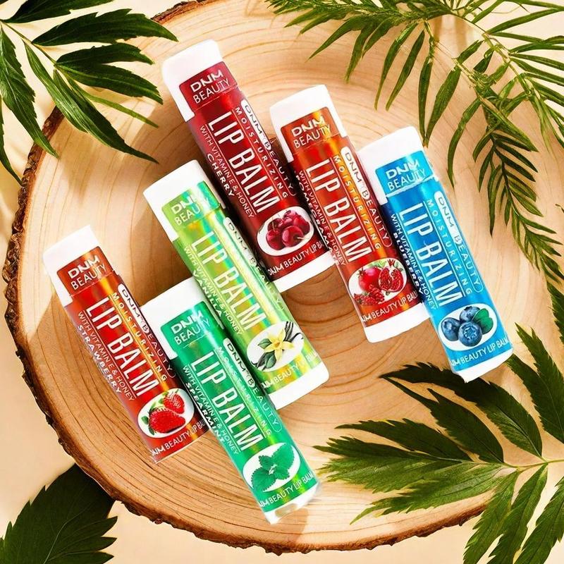 Fruit Flavor Lip Balm, 10pcs set Moisturizing Lip Balm, Hydrating Lip Stick, Plumping Lip Stick for Girls & Women Daily Use