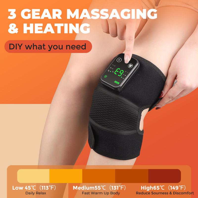 Black FridayHeating Knee Massager, KneeShoulder Elbow 3-in-1 Heating VibrationMassagers, Body Care Wireless HotCompress Body Massager for Muscle,Birthday Gifts, Gift for Christmas & Fall,Winter Gift