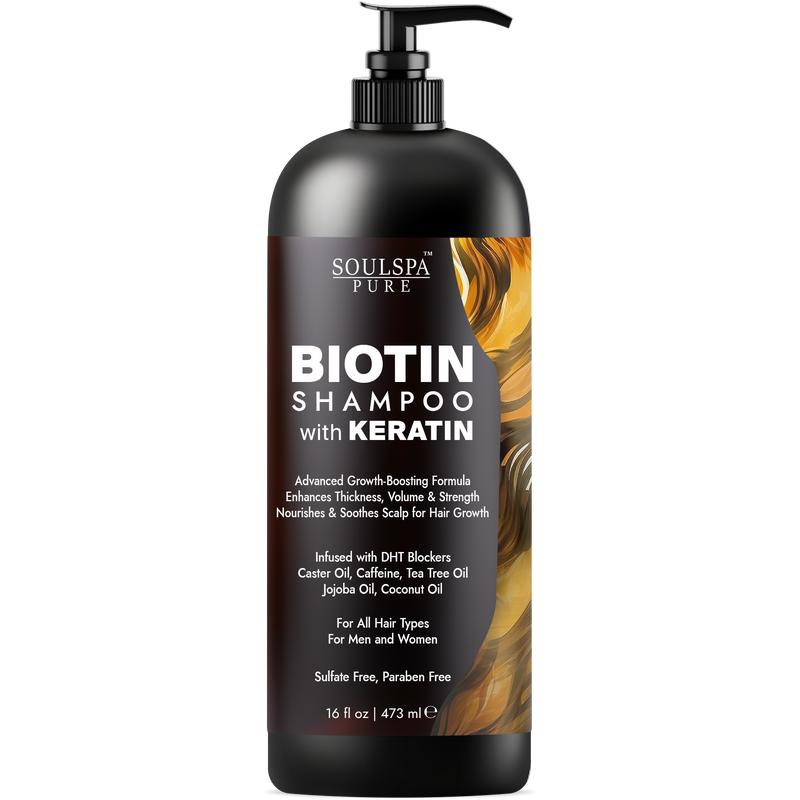 SOULSPA PURE Biotin Shampoo with Keratin Conditioner Haircare Blend Case