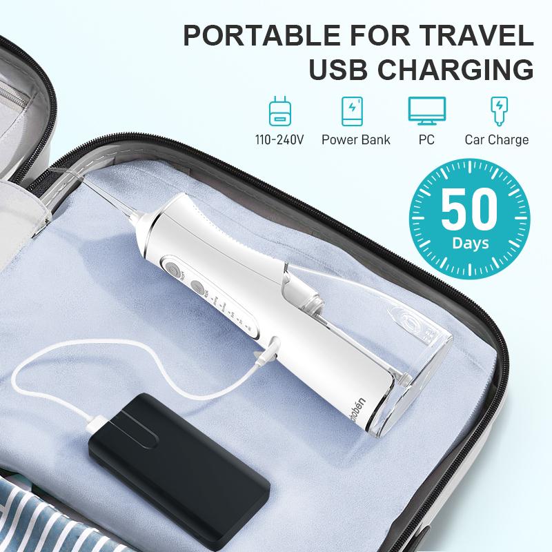 Water Dental Flosser - 6 Modes, 320ML Portable & Rechargeable, IPX7 Waterproof - Home and Travel Oral Care，Black Friday, Christmas gift