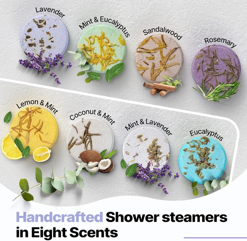 Shower Steamers Aromatherapy Birthday Gifts for Women - SWCANDY 8 Pcs Stocking Stuffers Christmas Gifts for Mom Men Teen Bath Bombs Self Care with Natural Essential Oils Relaxation Home SPA Bridesmaid