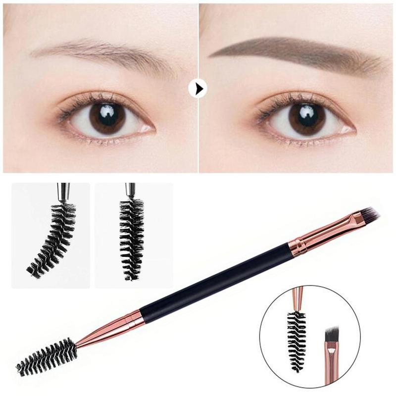 Double-ended Eyebrow Brush, Eyelash Brush, Spiral Brush & Angled Eyebrow Powder Brush, Professional Makeup Tools For Women