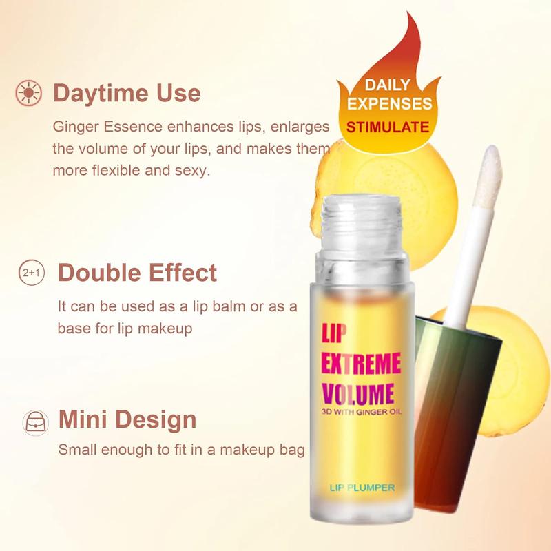 Lip Plumper Extreme - Plumping Lip Gloss - Clear Lip Plump Gloss -Lip Enhancer Plumper - Lip Moisturizer for Dry Lips - Lip Filler Plumper - Volumize Lips Instantly for Thicker & Fuller Lips Lipstick Makeup