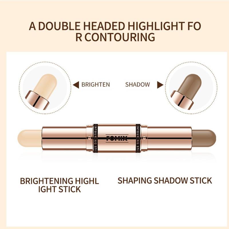 Double-ended Contour & Highlighter Stick, Long Lasting Makeup Stick, Facial Contouring & Detailing Makeup Stick, High-gloss Makeup Accessories