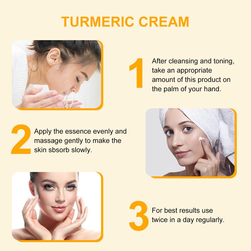 Hicream Turmeric Face Cream + Vitamin C Glow Boosting Moisturizer & Skin Repairing, Anti-Aging Facial Cream 1.67 FL OZ Moisture Skincare Organic Aloe