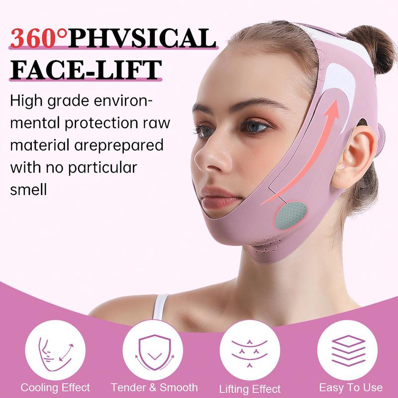 Breathable Facial Lifting Band, V Line Face Mask, Facial Skin Lifting Tool, Face Double Chin Tightening Band, Facial Skin Care Tool for Women, Jaw Exercise Tool for Women