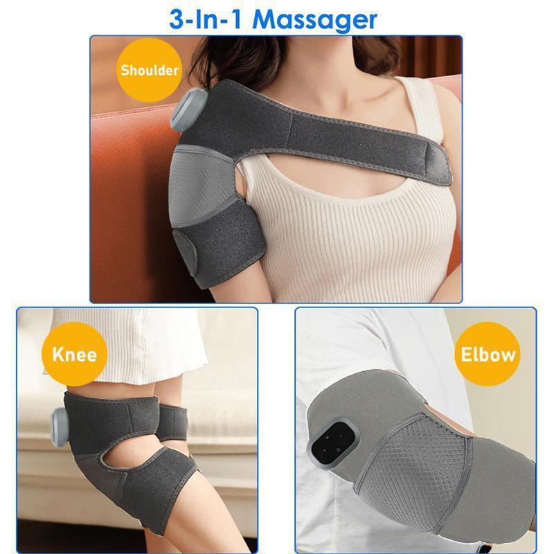 Heated Knee Massager, 1 Count Adjustable Modes Body Care Knee Warmer Pad with Charging Cable, Personal Care Appliances for Home & Travel